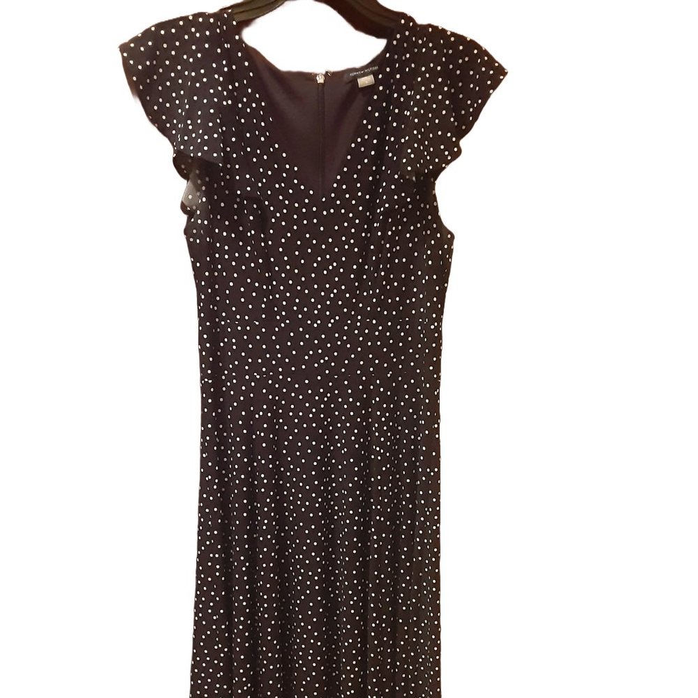 Tommy Hilfiger Polka-Dot Midi Dress Size 6